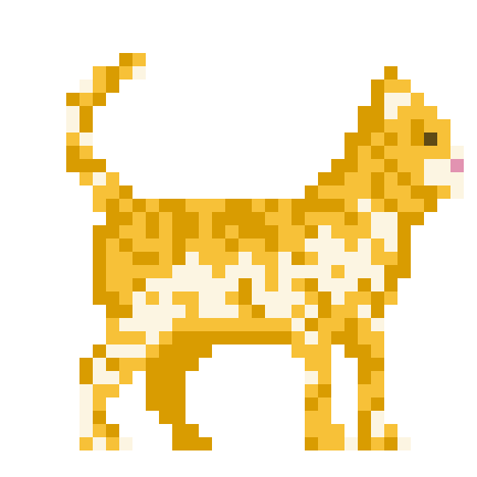 Gif image of idle position of the orange cat
